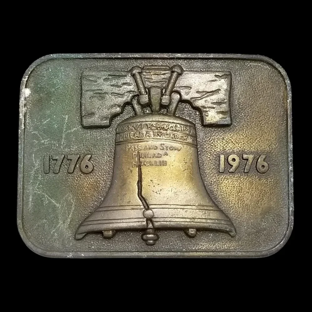 Vintage Belt Buckle‎ 1976 Brass Liberty Bell Philadelphia Pennsylvania USA